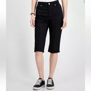 Tommy Hilfiger Women's Solid Split-Hem Capri Pants black size 6